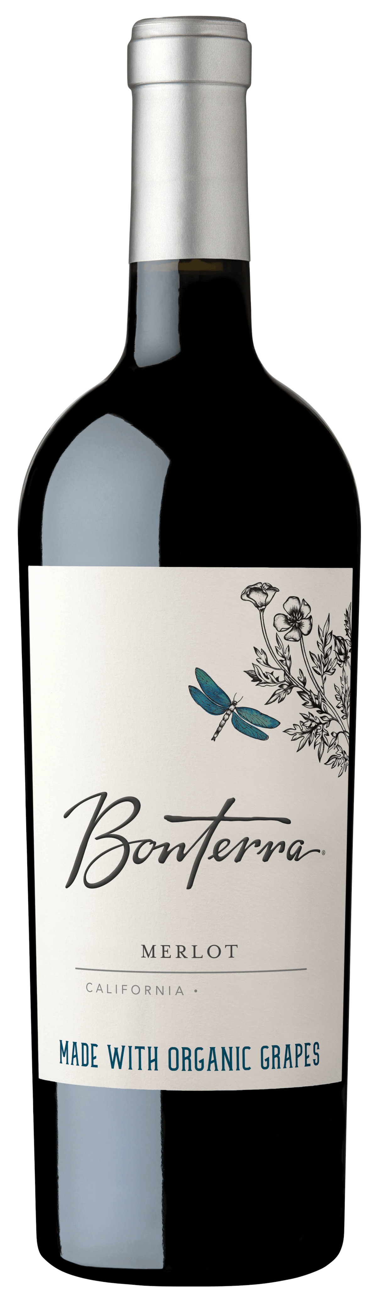 Bonterra Organically Grown Merlot 2022 Front Bottle Shot