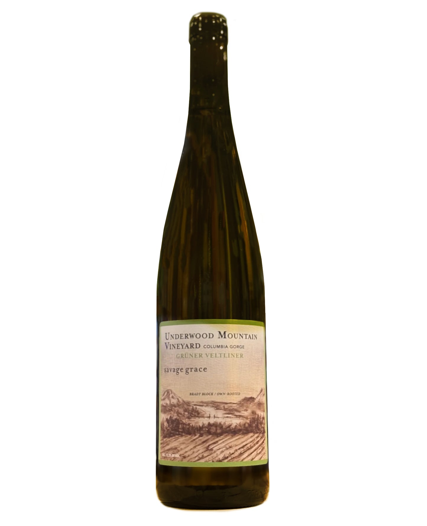 Savage Grace Wines Underwood Mountain Vineyards Gruner Veltliner 2021 Front Bottle Shot