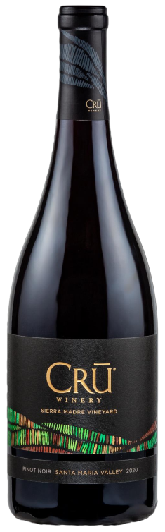 CRU Winery Sierra Madre Vineyard Pinot Noir 2020 Front Bottle Shot