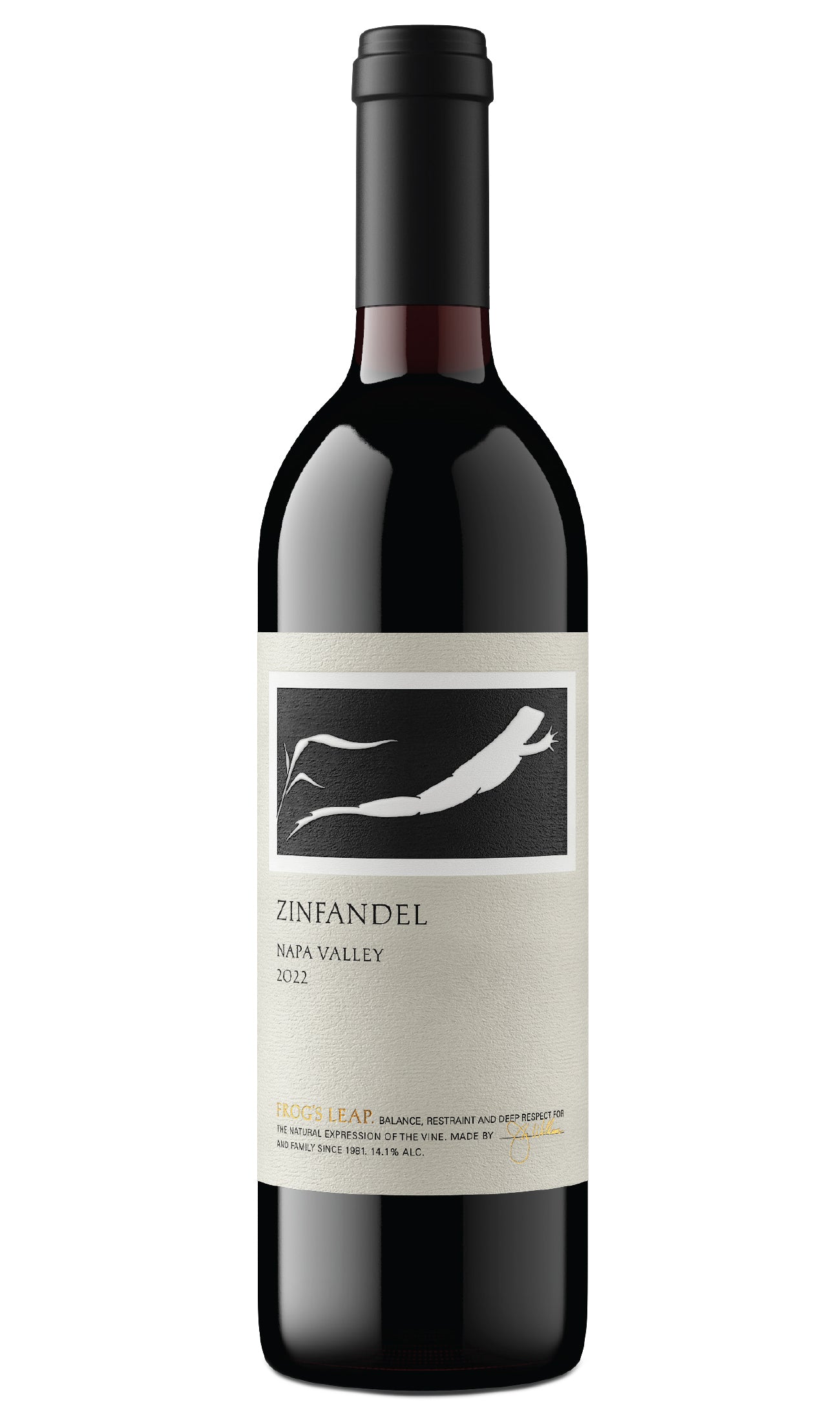Frog's Leap Zinfandel 2022 Front Bottle Shot