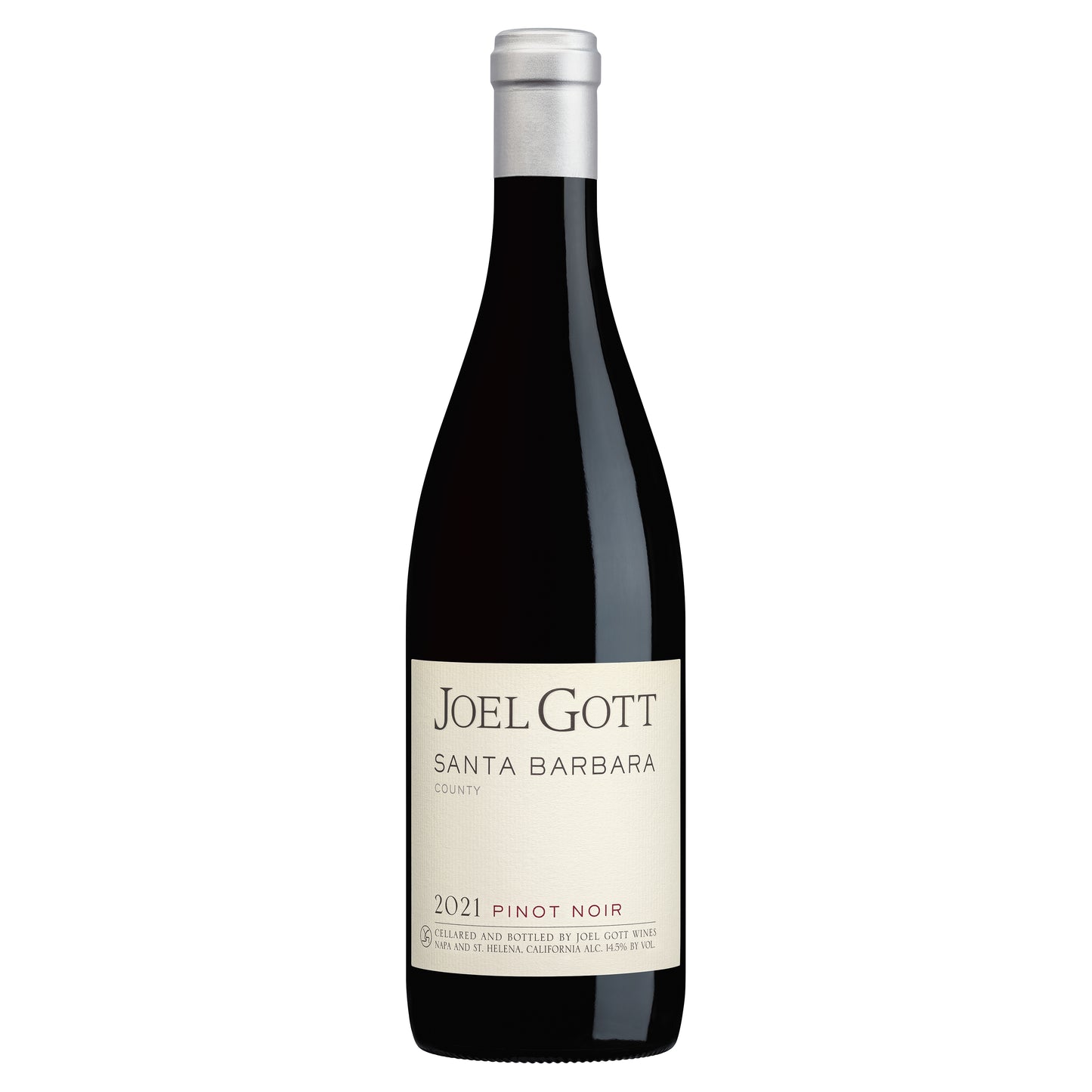 Joel Gott Santa Barbara Pinot Noir 2021 Front Bottle Shot