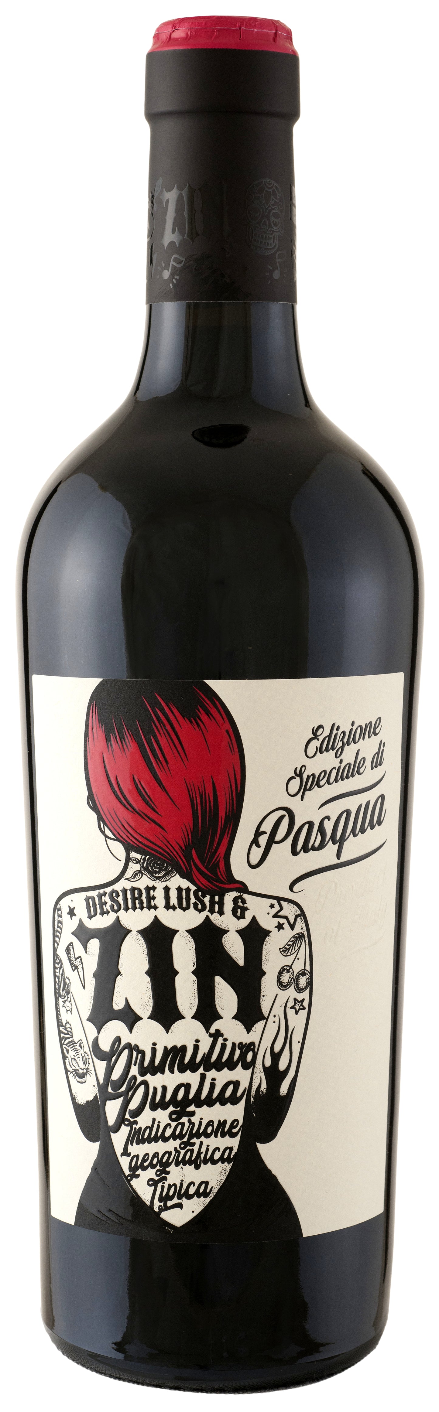 Pasqua Desire, Lush, and Zin Primitivo 2023 Front Bottle Shot
