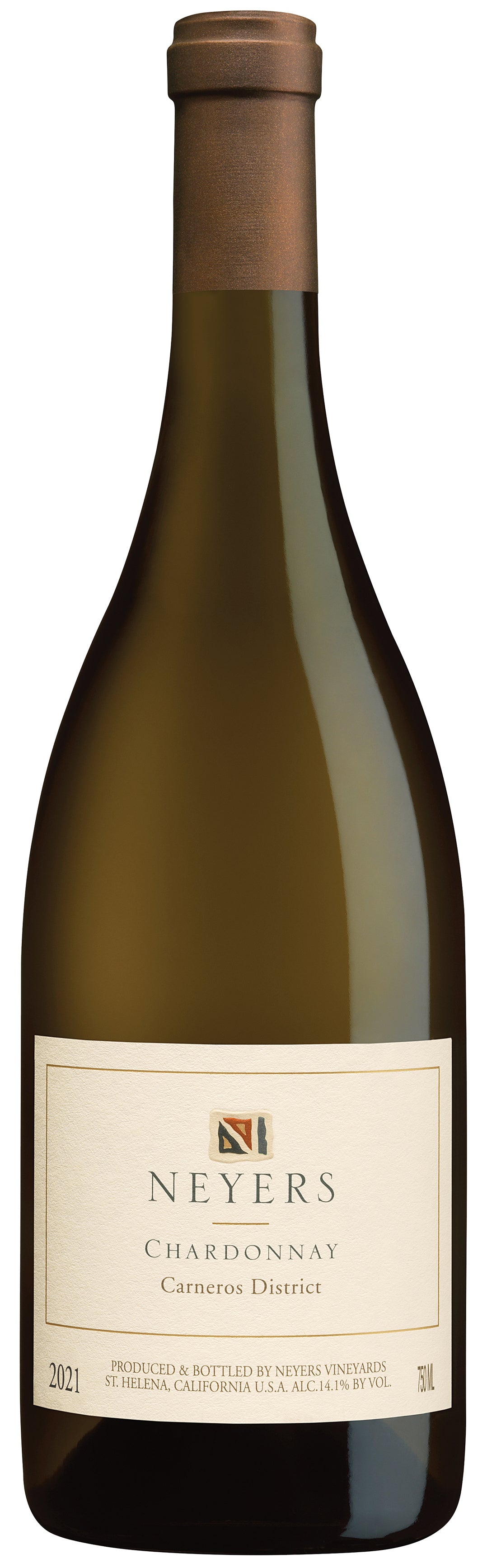 Neyers Carneros Chardonnay 2021 Front Bottle Shot