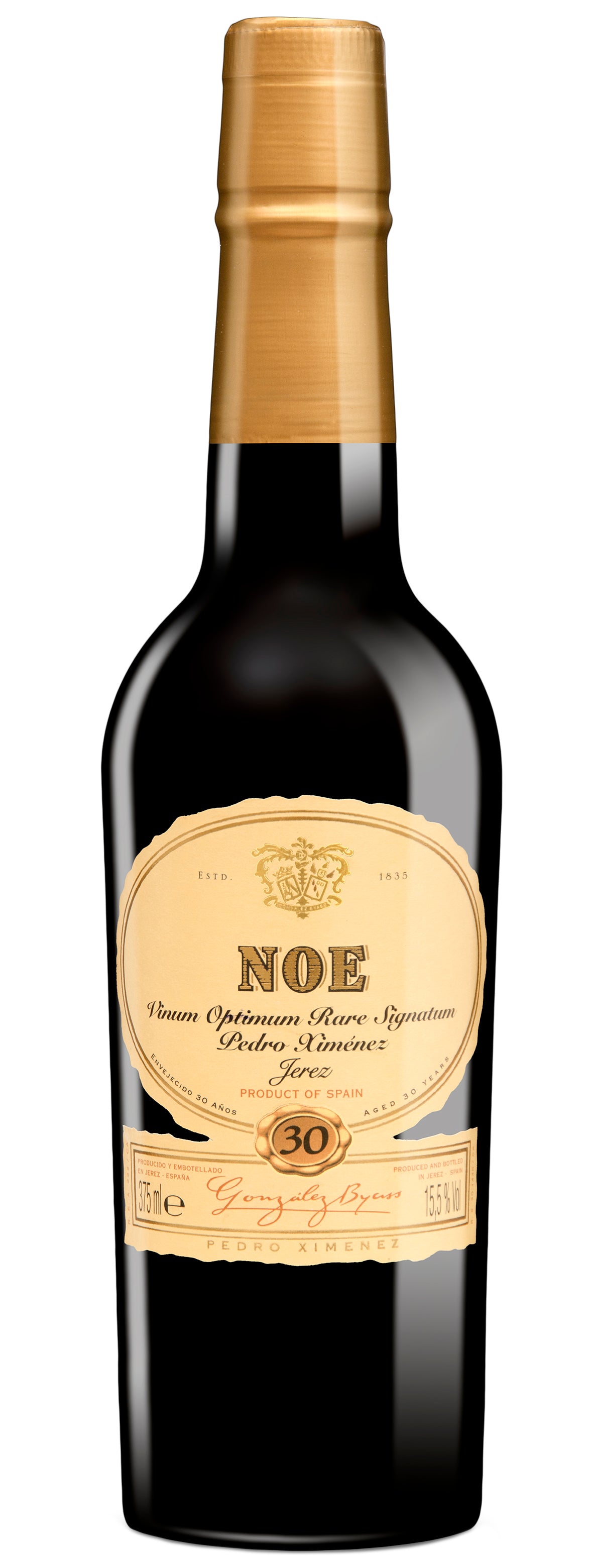 Gonzalez Byass Noe Sherry (375ML half-bottle) Front Bottle Shot