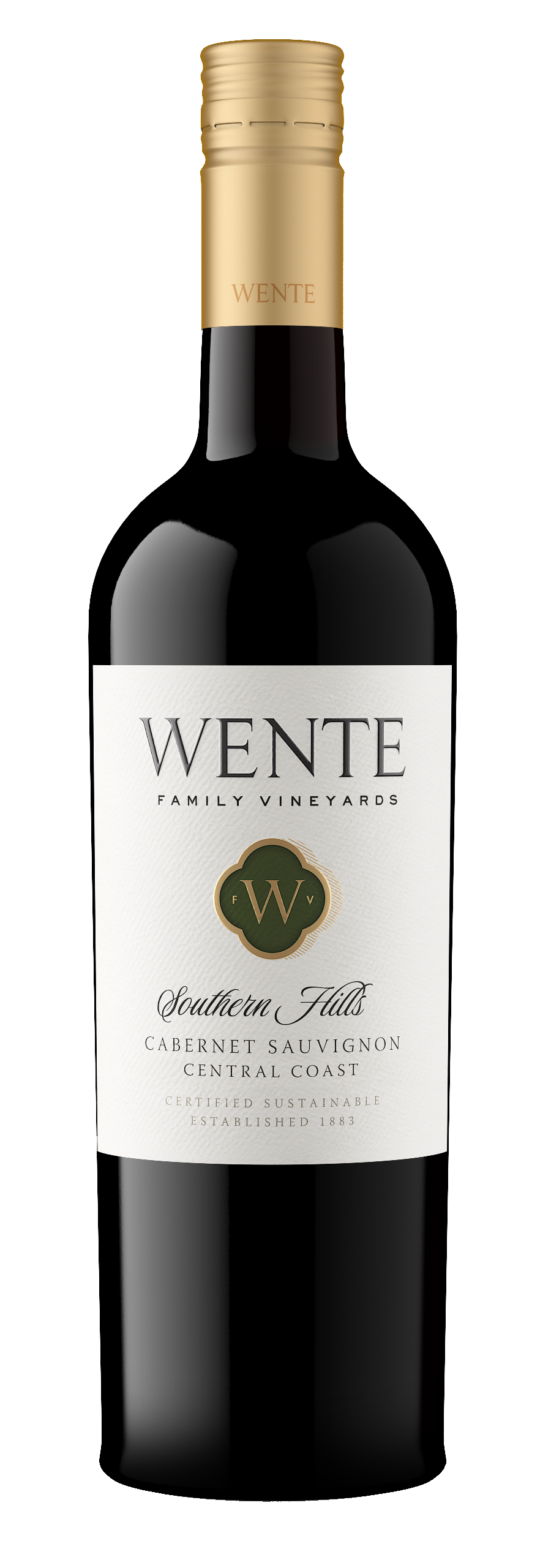 Wente Southern Hills Cabernet Sauvignon 2022 Front Bottle Shot