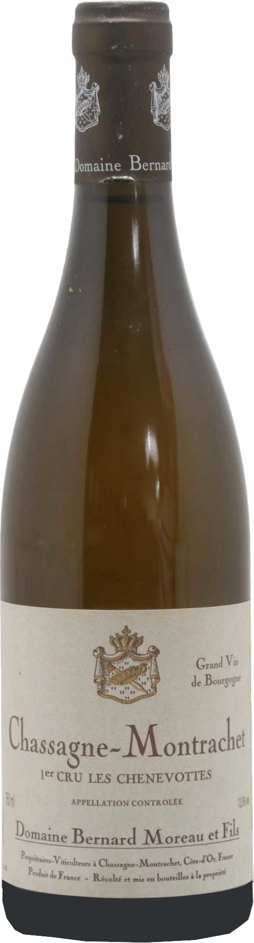 Domaine Bernard Moreau Chassagne-Montrachet Les Chenevottes Premier Cru 2020 Front Bottle Shot