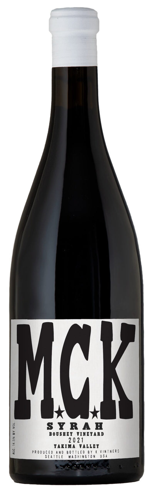 K Vintners Motor City Kitty Syrah 2021  Front Bottle Shot
