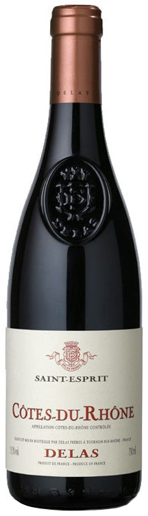 Delas Cotes-du-Rhone Saint-Esprit Rouge 2021 Front Bottle Shot