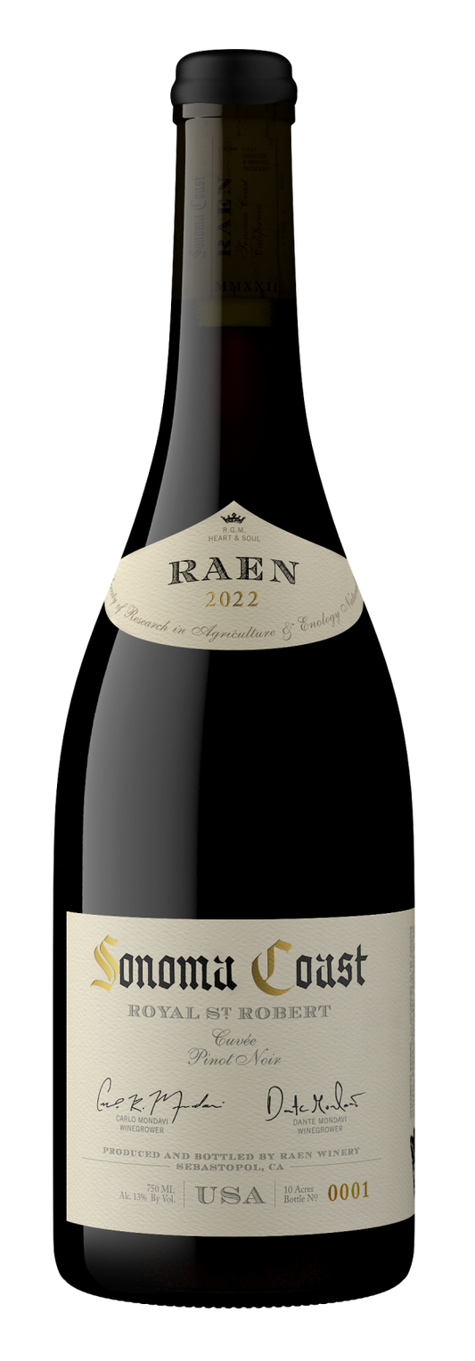 RAEN Royal St. Robert Cuvee Pinot Noir 2022  Front Bottle Shot