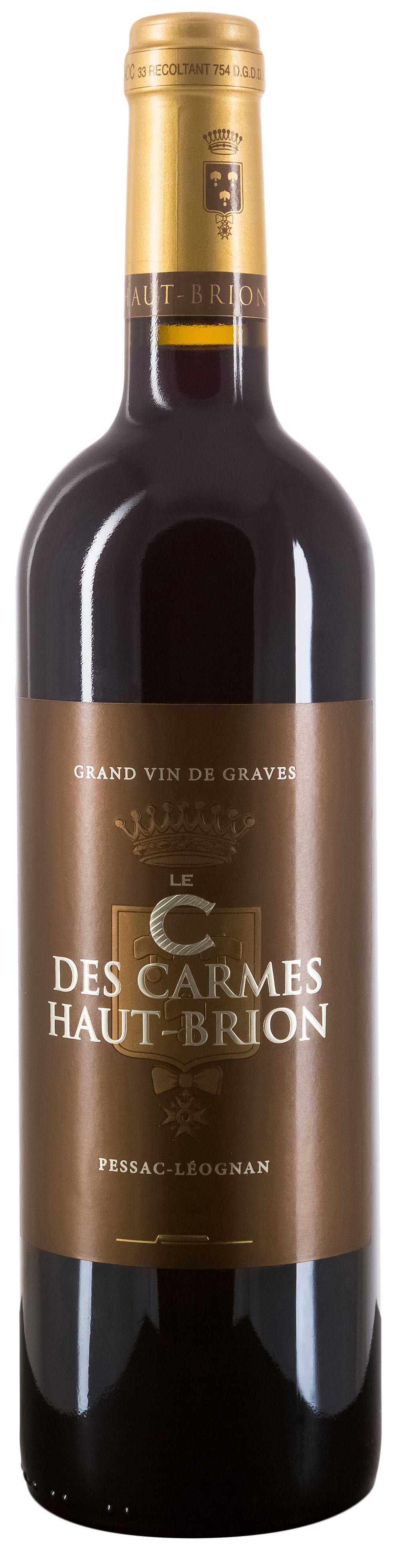 Chateau Les Carmes Haut-Brion Le C des Carmes 2020 Front Bottle Shot