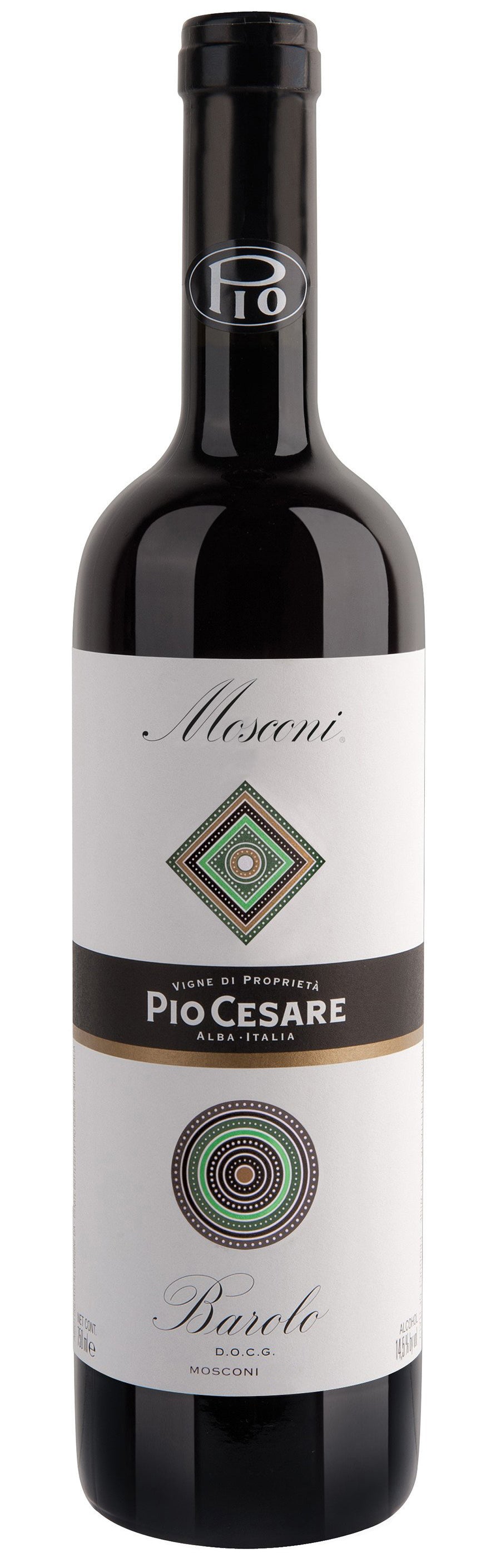 Pio Cesare Barolo Mosconi 2018 Front Bottle Shot