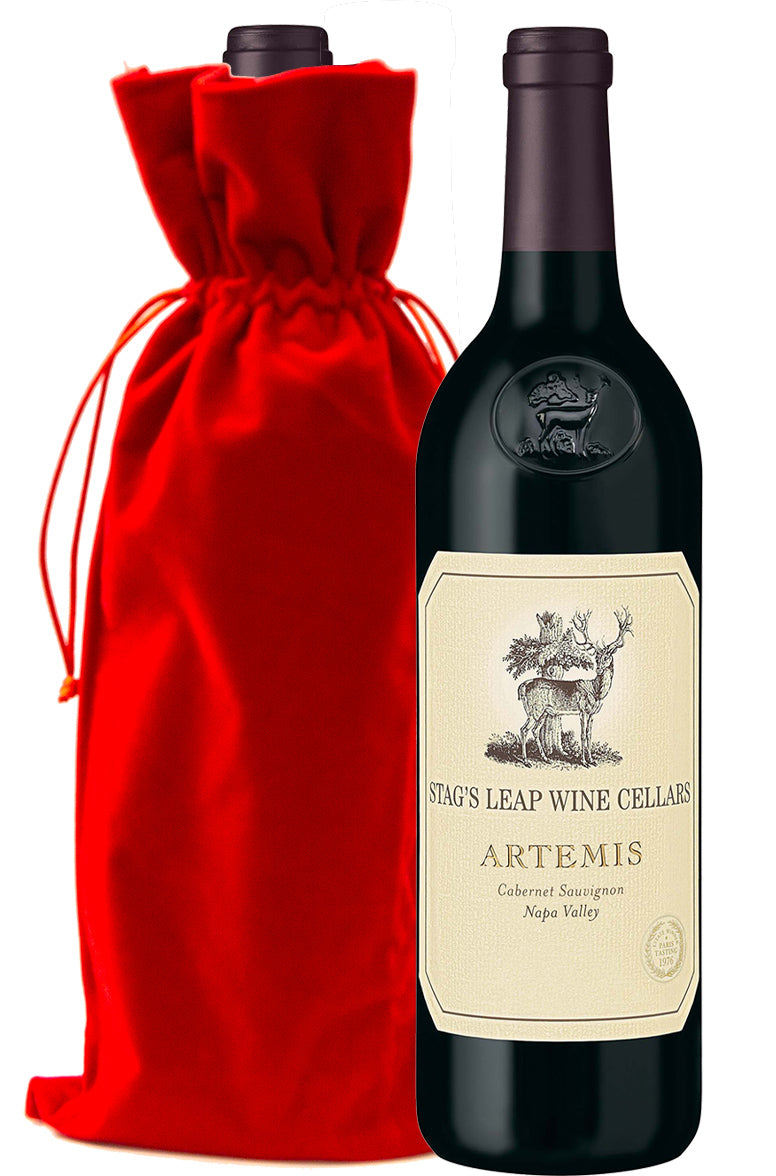 Stag's Leap Wine Cellars Artemis Cabernet with Red Velvet Gift Bag