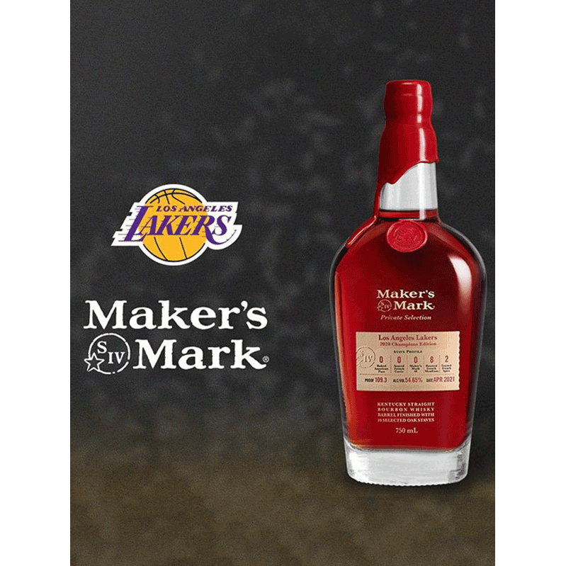 Makers Mark Los Angeles Lakers 2020 Champions Edition Bourbon Whiskey 750ml