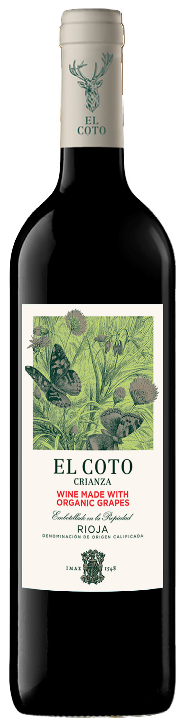 El Coto Organic Crianza 2019 Front Bottle Shot
