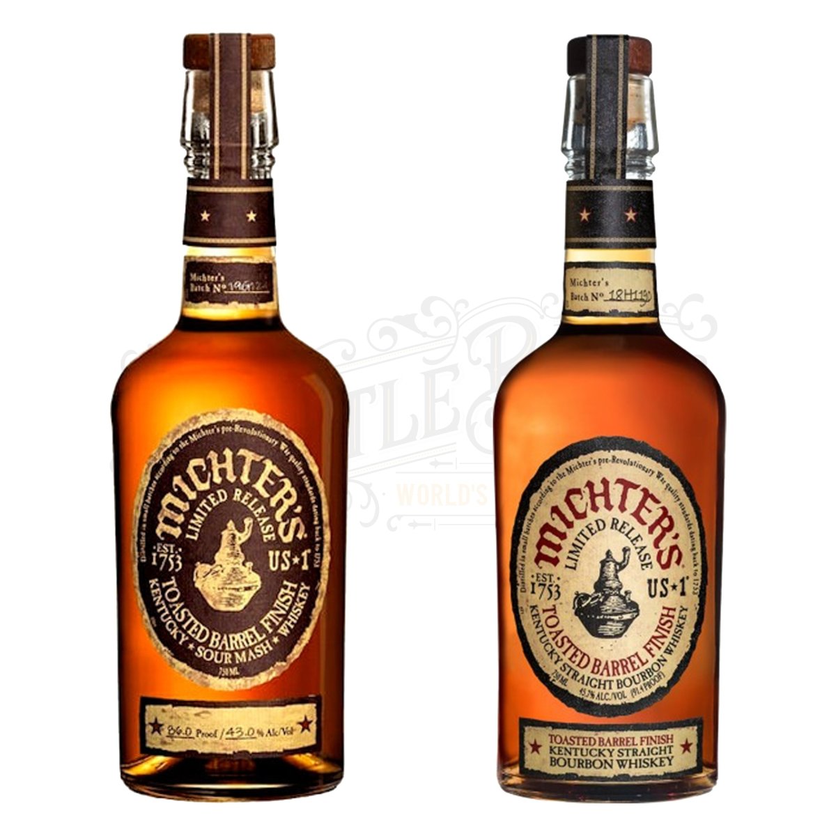Michter's Toasted Barrel Finish Sour Mash Limited Release Bourbon & Toasted Barrel Finish Bundle