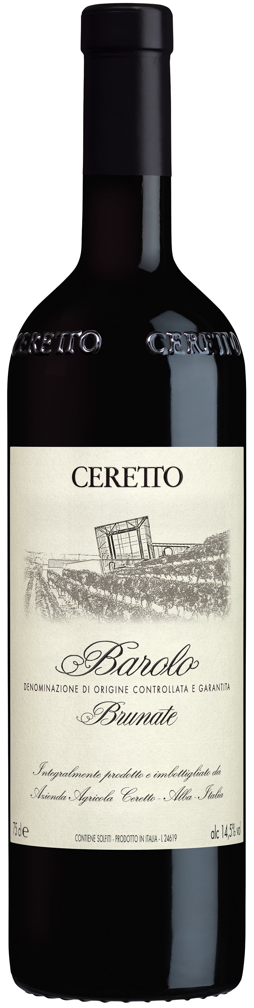 Ceretto Barolo Brunate 2020  Front Bottle Shot