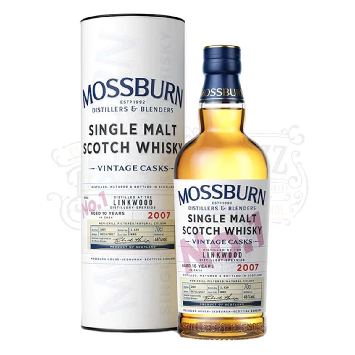 Mossburn Single Malt Scotch Linkwood Distillery Vintage Casks No. 1 10 Yr
