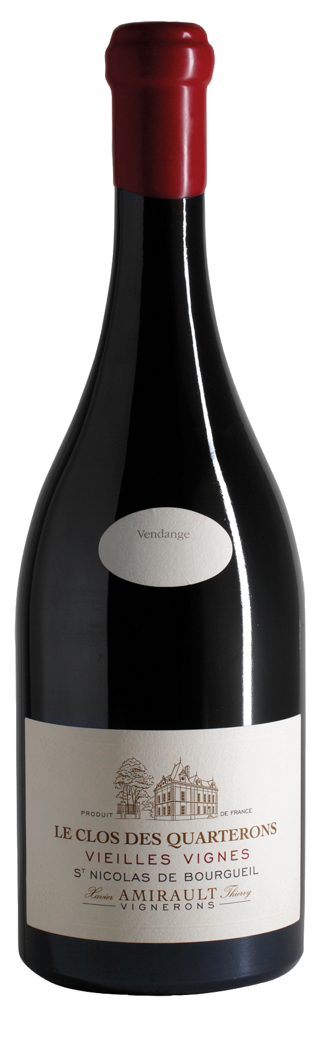 Domaine Xavier et Agnes Amirault St-Nicolas-de-Bourgueil Les Quarterons Vieilles Vignes 2019  Front Bottle Shot