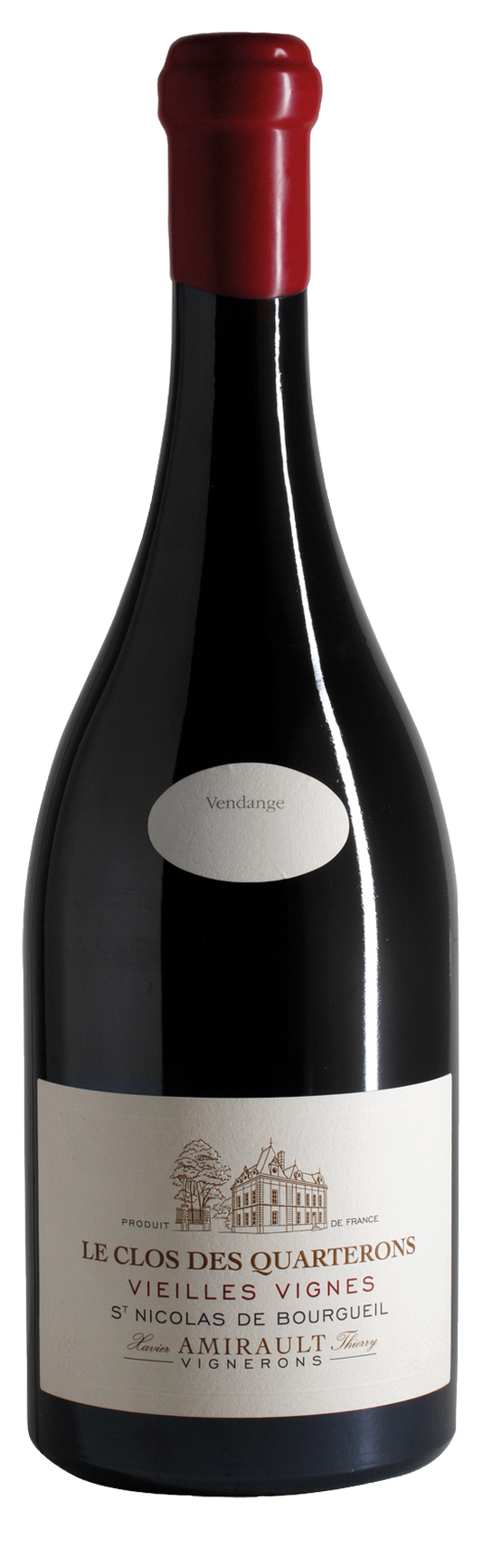 Domaine Xavier et Agnes Amirault St-Nicolas-de-Bourgueil Les Quarterons Vieilles Vignes 2019  Front Bottle Shot