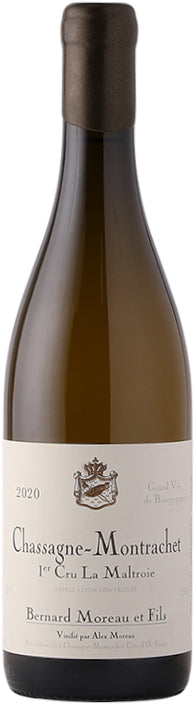 Domaine Bernard Moreau Chassagne-Montrachet Maltroie Premier Cru 2020 Front Bottle Shot
