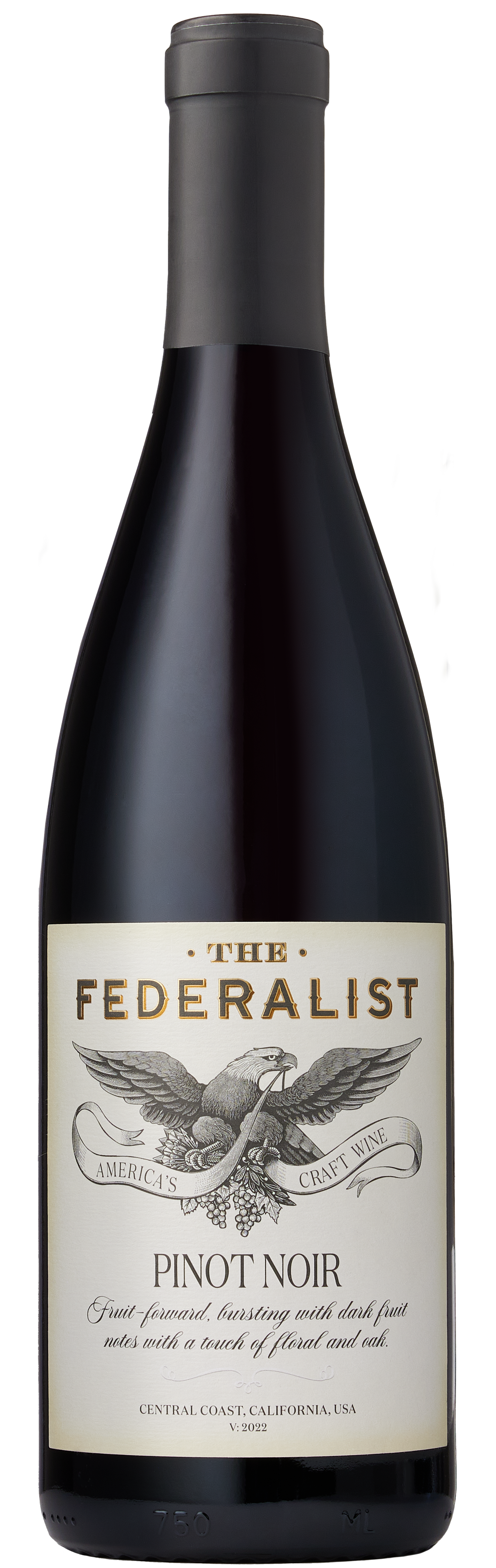 The Federalist Pinot Noir 2022 Front Bottle Shot