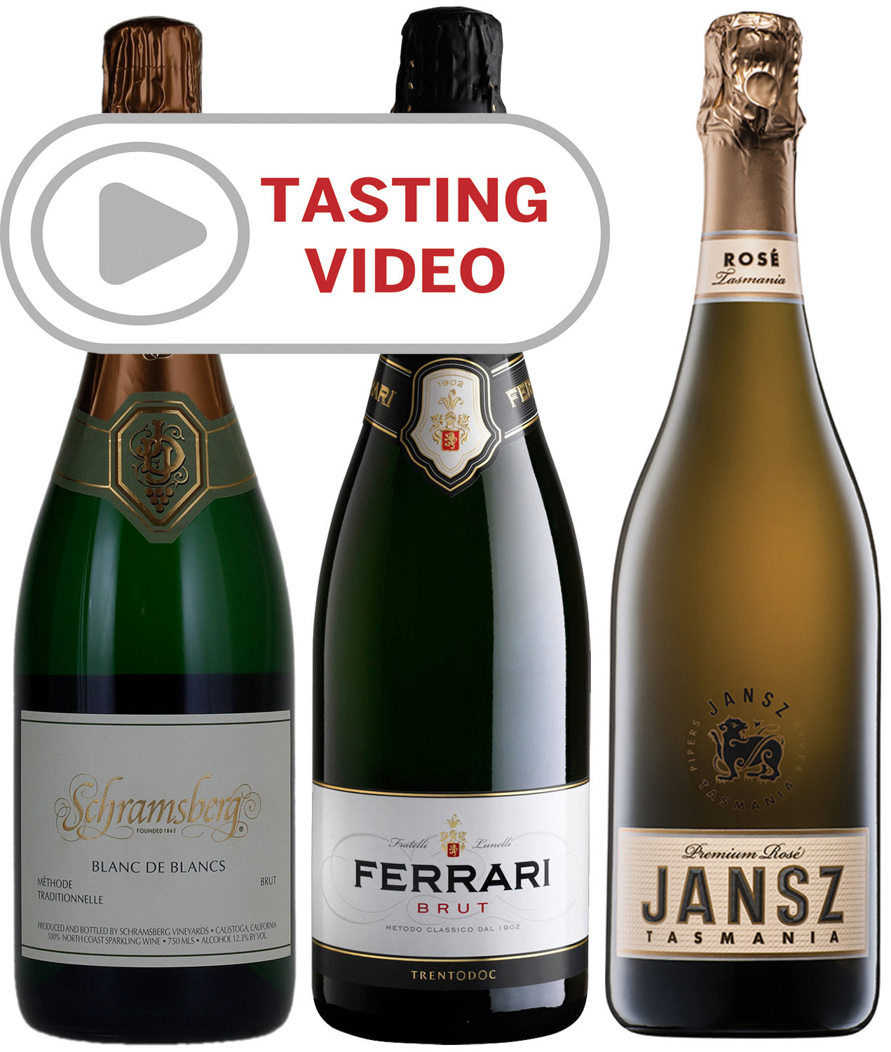 Champagne Stunt Doubles Trio with Tasting Video