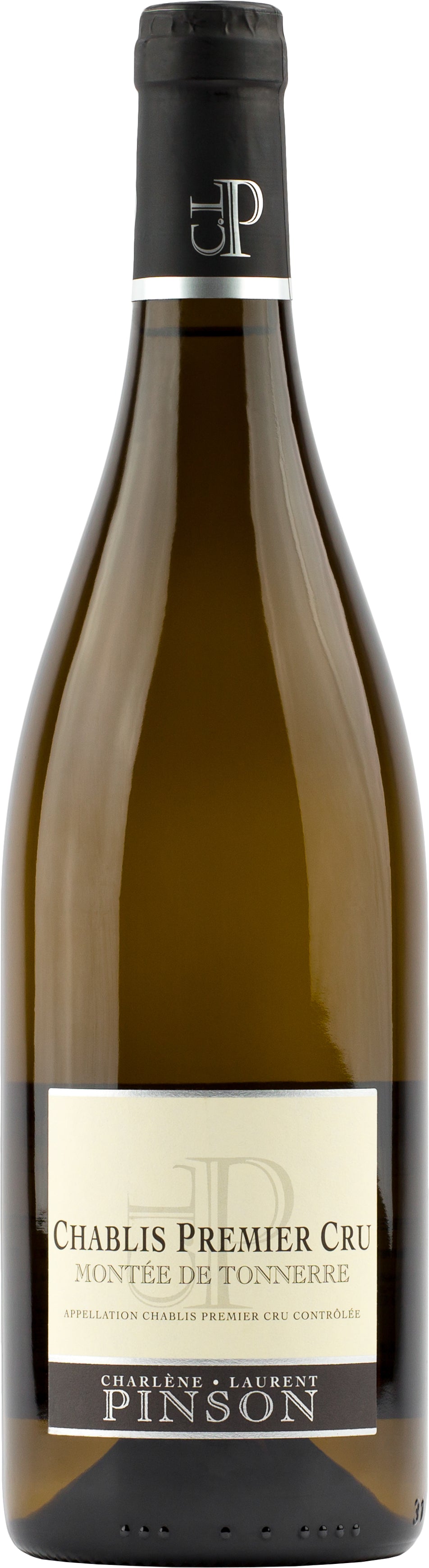 Charlene & Laurent Pinson Chablis Montee de Tonnerre Premier Cru 2022 Front Bottle Shot