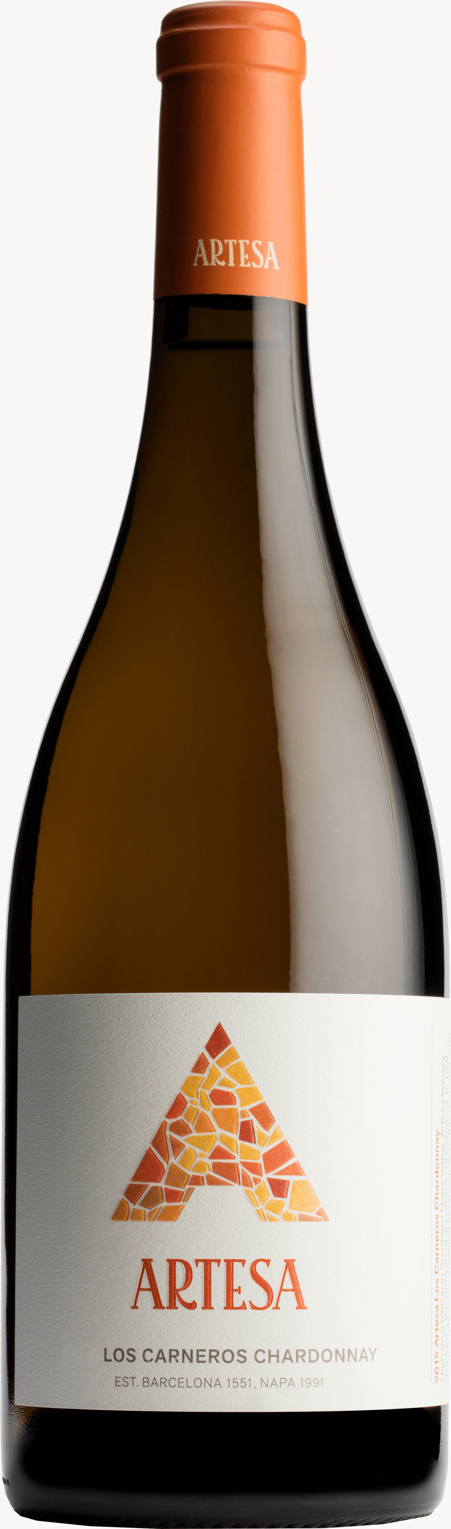 Artesa Carneros Chardonnay 2021 Front Bottle Shot