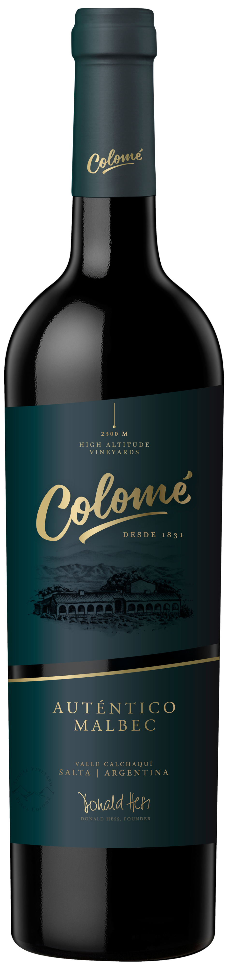 Bodega Colome Autentico Malbec 2021 Front Bottle Shot