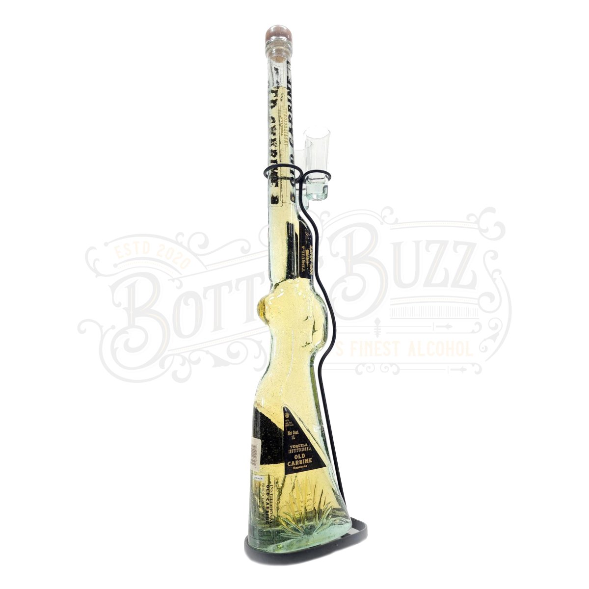 Old Carbine Reposado Rifle With 2 Shot Glasses 1L