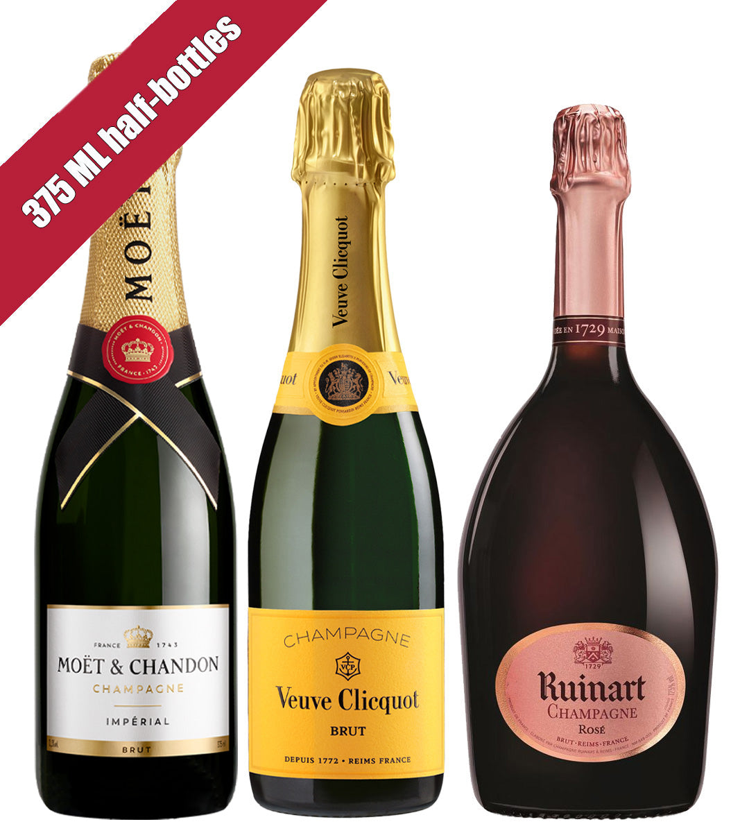 Champagne Trio with Tasting Video (375ML half-bottles)