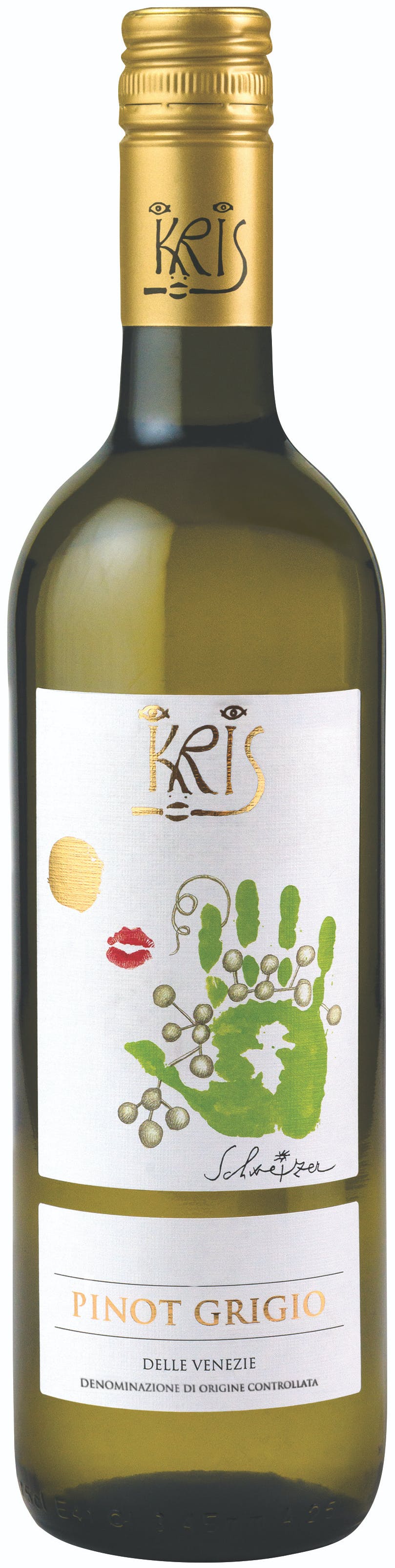 Kris Pinot Grigio 2023 Front Bottle Shot