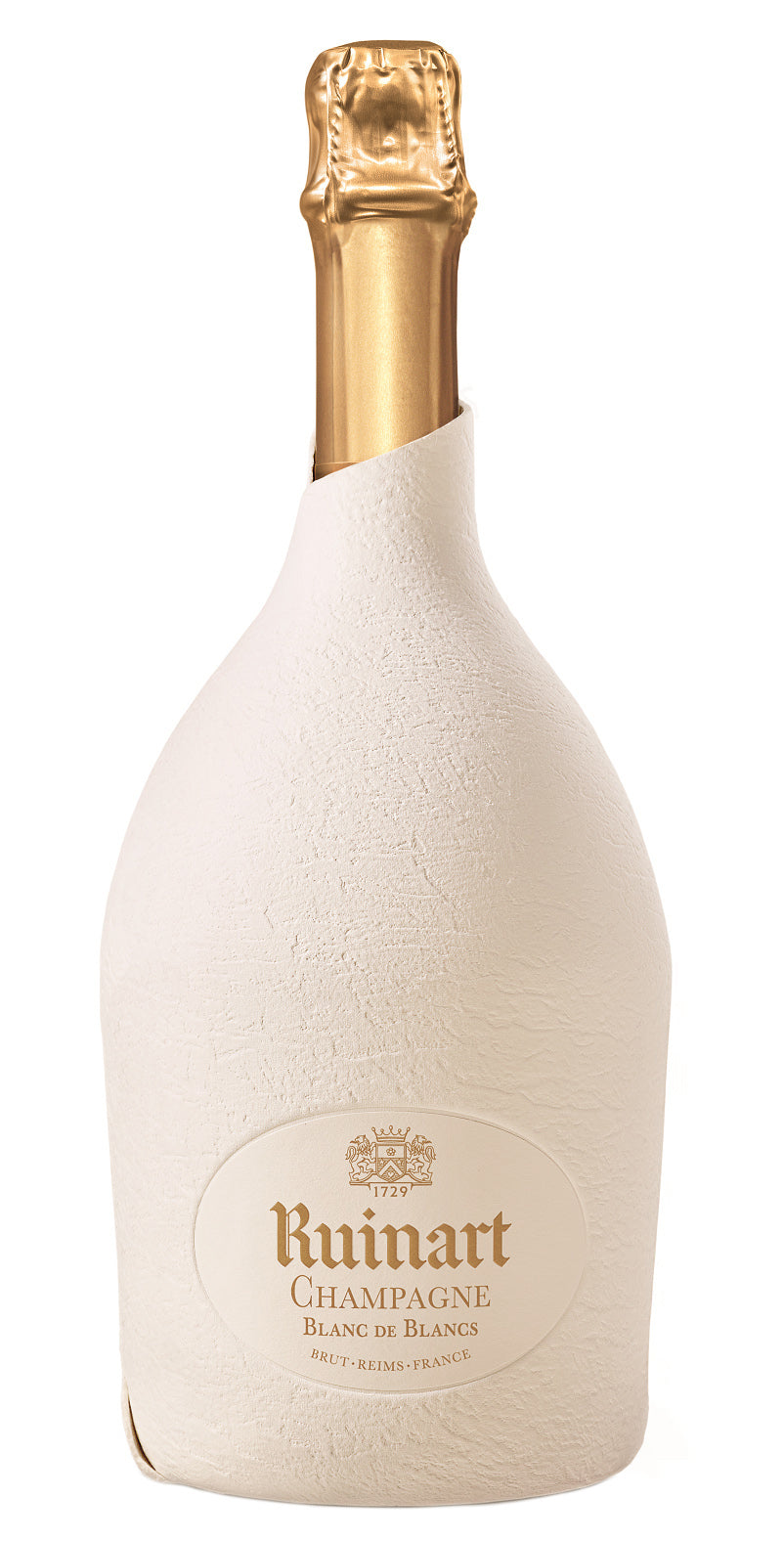 Ruinart Brut Blanc de Blancs (Second Skin Gift Wrapped Bottle) Front Bottle Shot