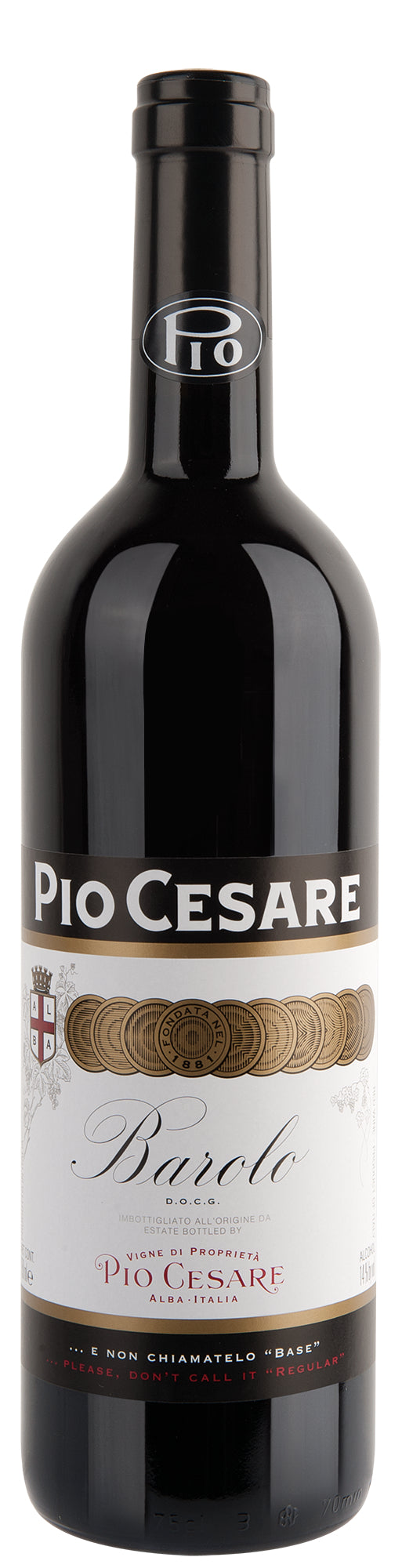 Pio Cesare Barolo 2020 Front Bottle Shot
