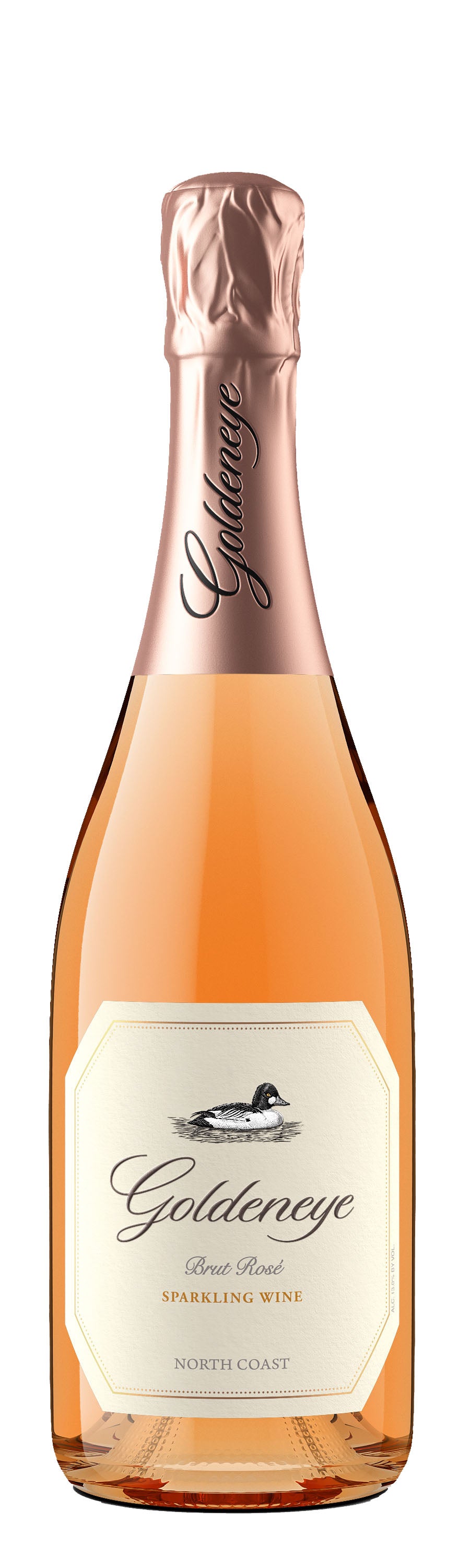 Goldeneye Brut Rose Front Bottle Shot