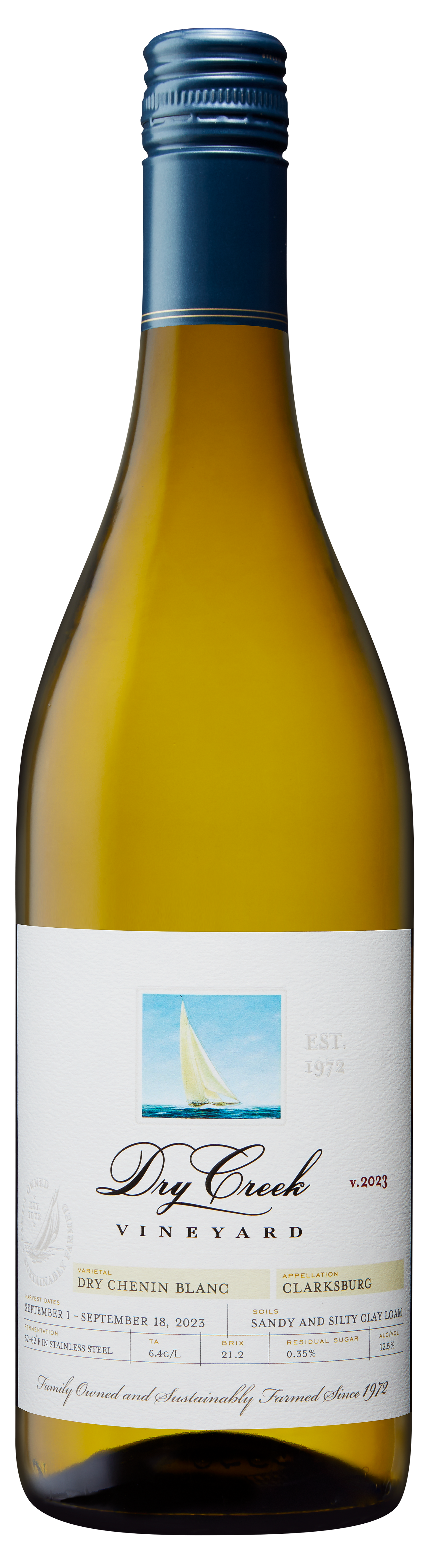 Dry Creek Vineyard Dry Chenin Blanc 2023 Front Bottle Shot