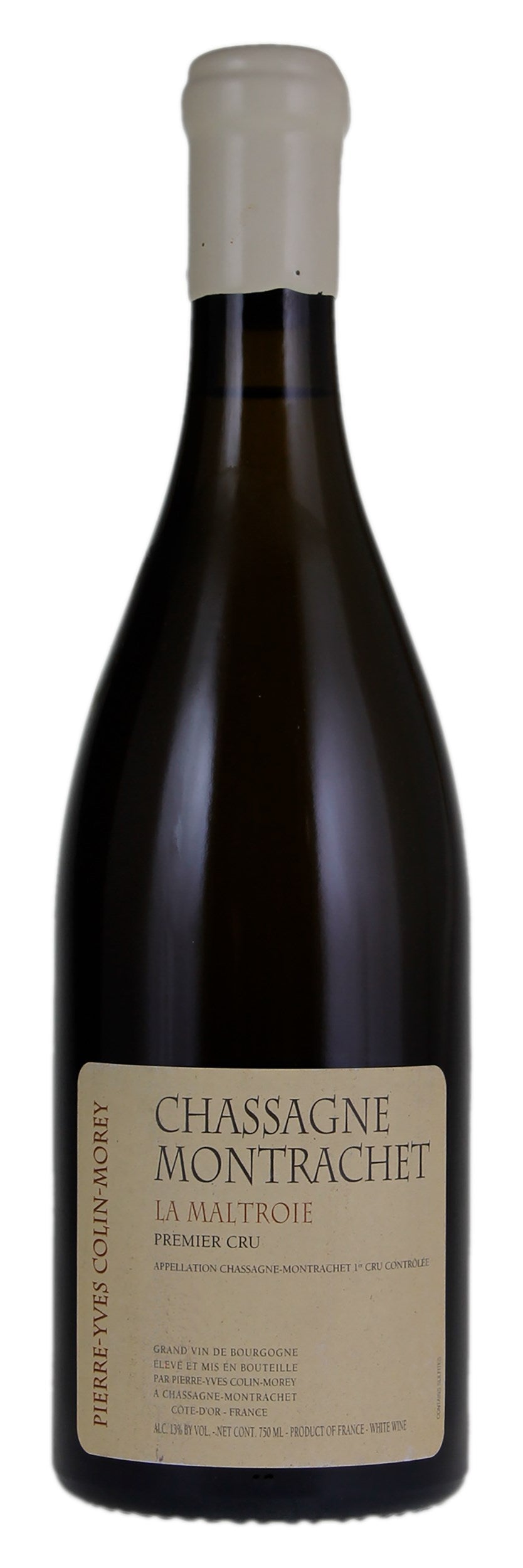Pierre-Yves Colin-Morey Chassagne-Montrachet La Maltroie Premier Cru 2022 Front Bottle Shot
