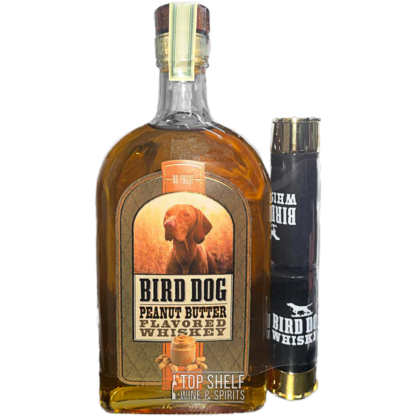 Bird Dog Peanut Butter Flavored Whiskey With 2 Glasses Gift Set