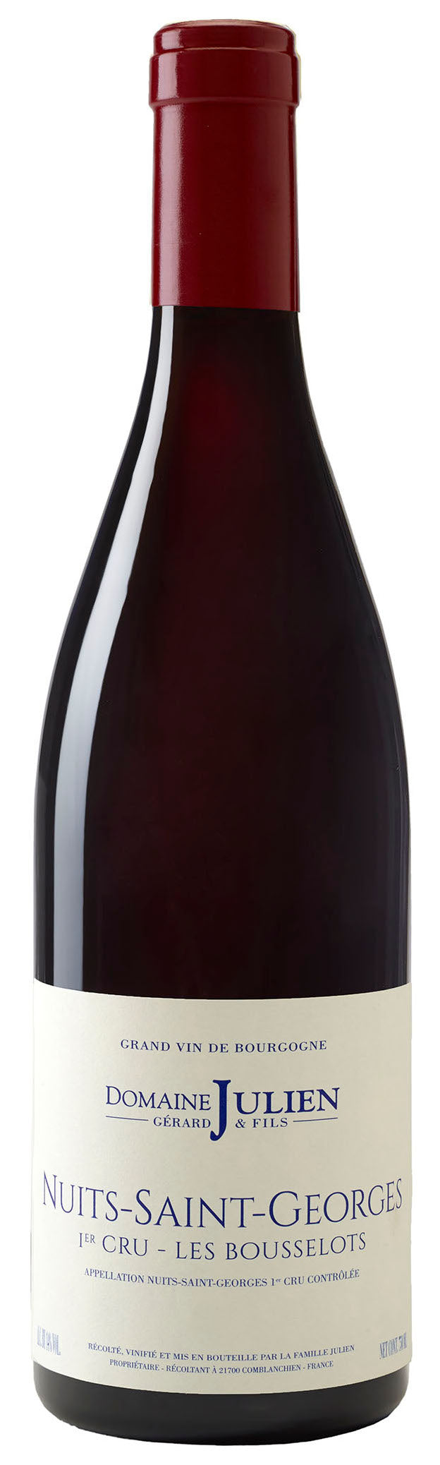 Domaine Julien Nuits-Saint-Georges Les Bousselots Premier Cru 2019 Front Bottle Shot