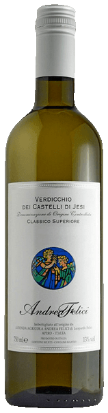Andrea Felici Verdicchio dei Castelli di Jesi Classico Superiore 2022 Front Bottle Shot