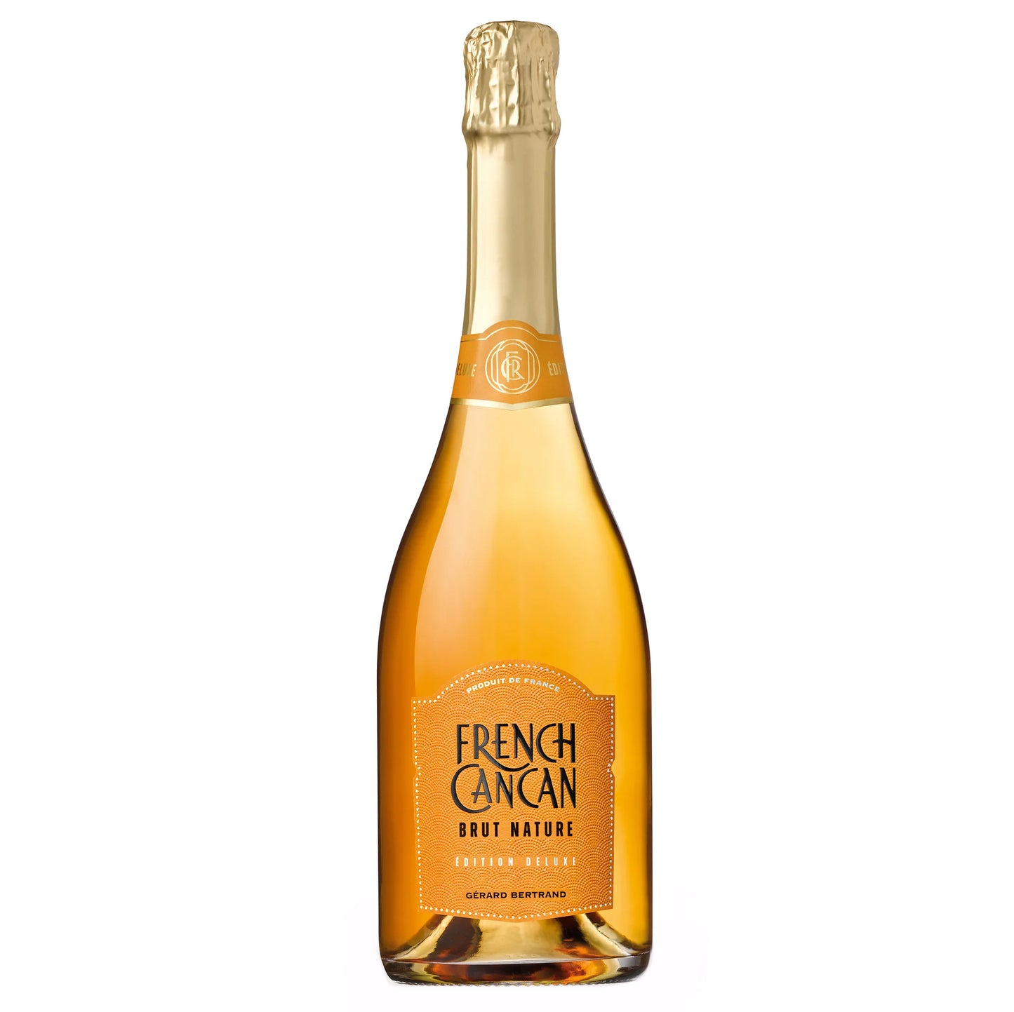 Gerard Bertrand French Cancan Brut Nature Orange Front Bottle Shot