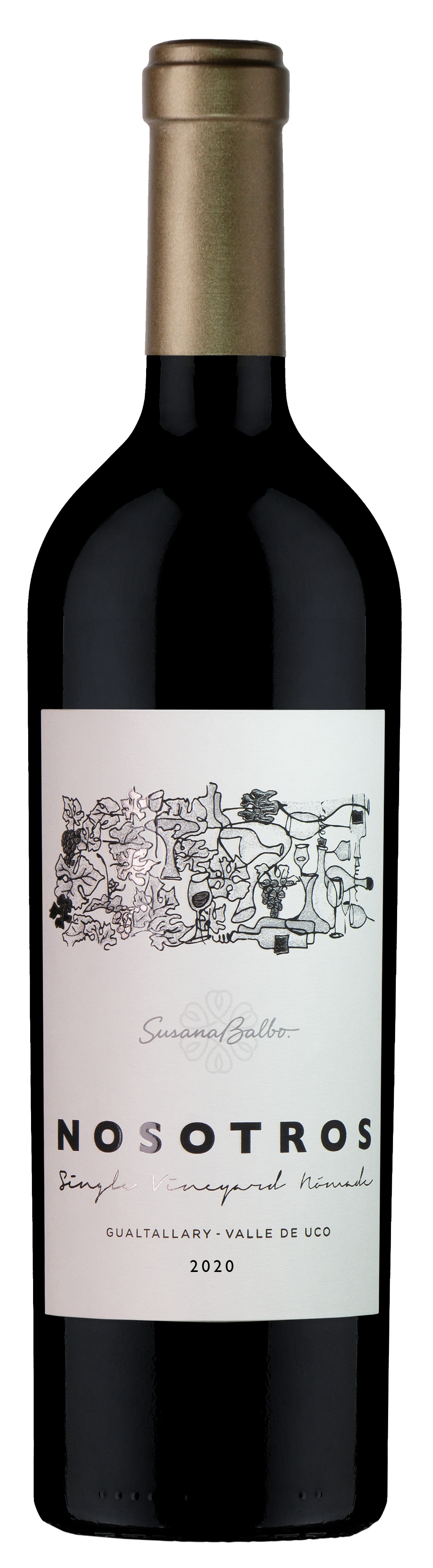 Susana Balbo Nosotros Single Vineyard Nomade Malbec 2020  Front Bottle Shot