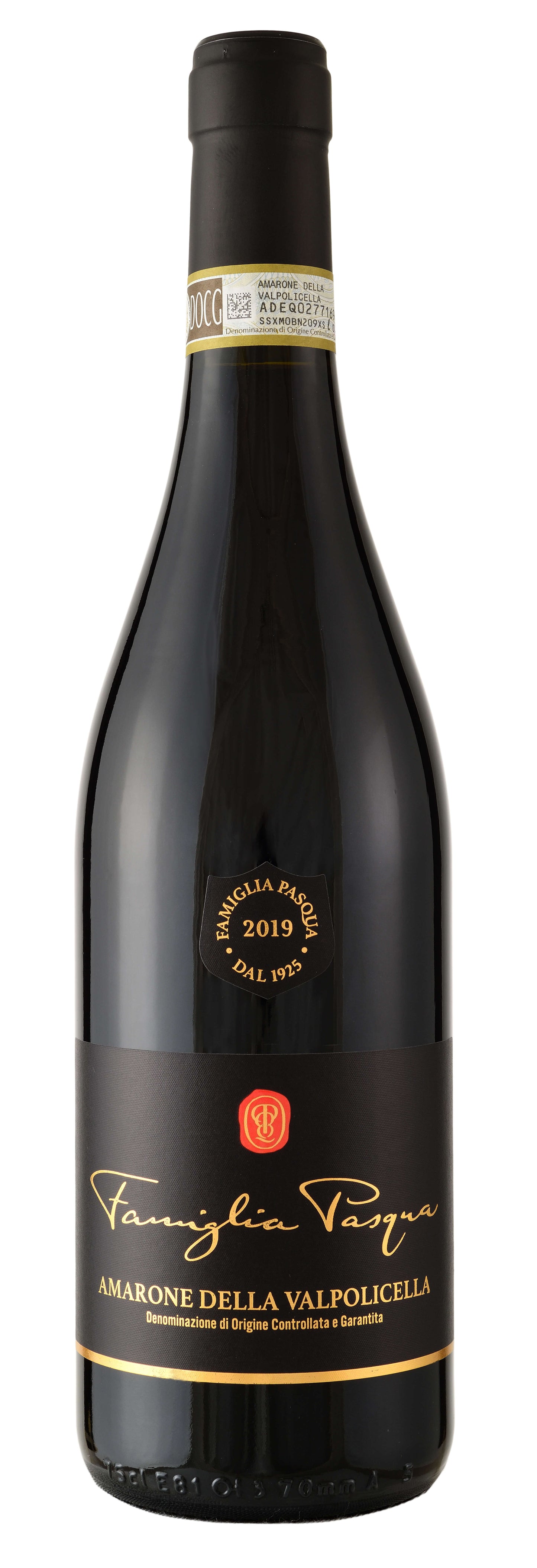 Pasqua Amarone della Valpolicella 2019 Front Bottle Shot