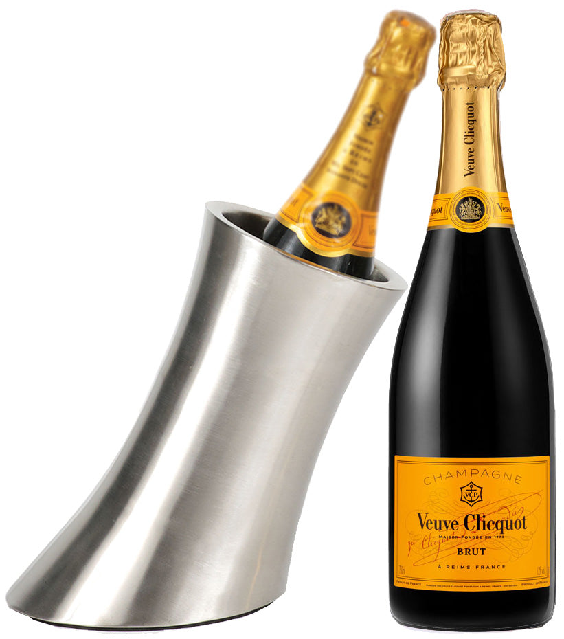 Veuve Clicquot & Stainless Steel Convex Bottle Chiller