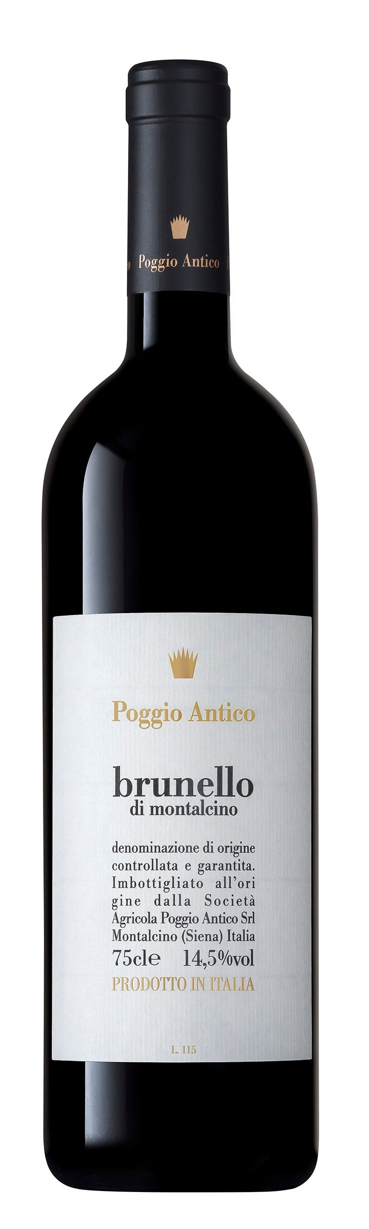 Poggio Antico Brunello di Montalcino 2019  Front Bottle Shot