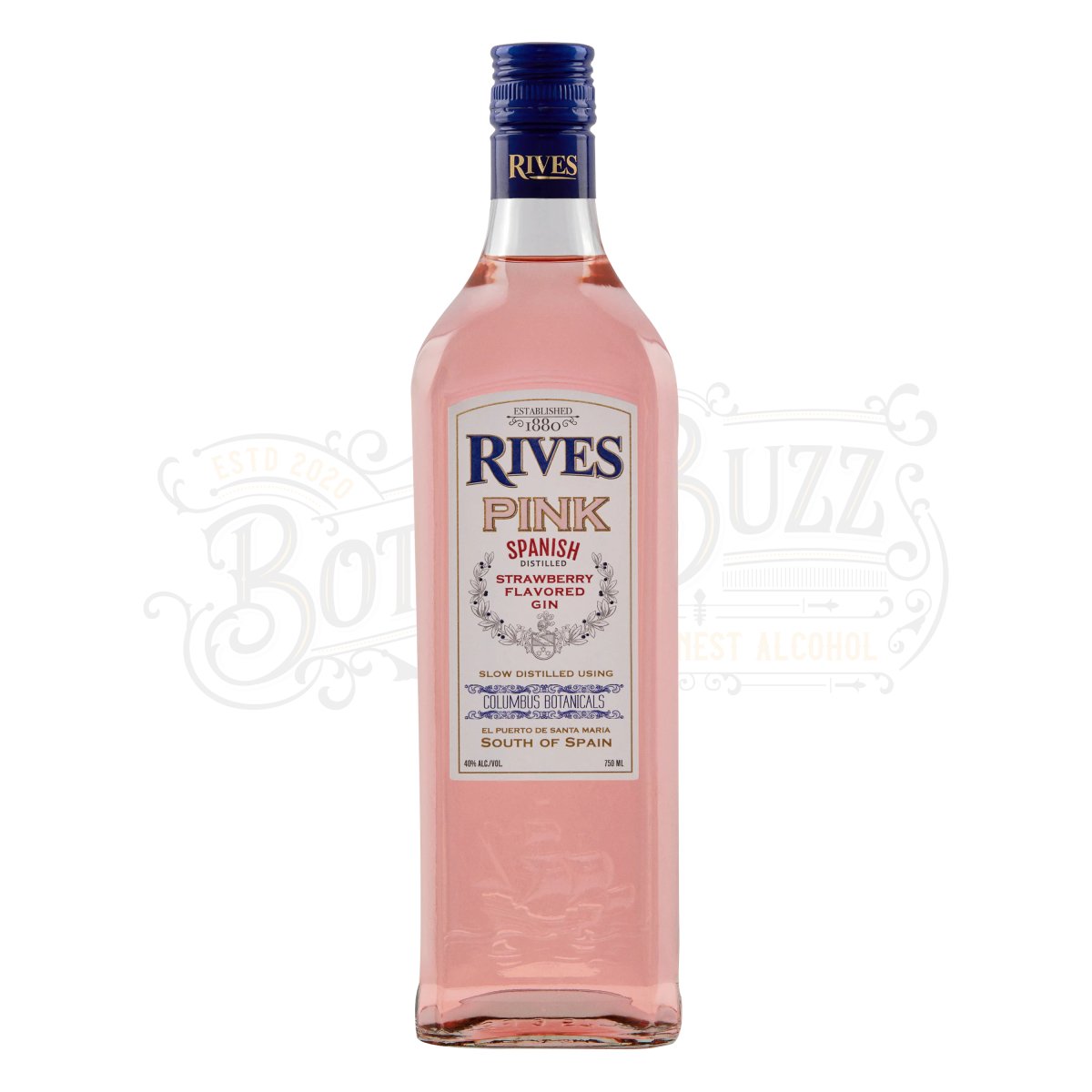 Rives Pink Spanish Distilled Strawberry Flavored Gin
