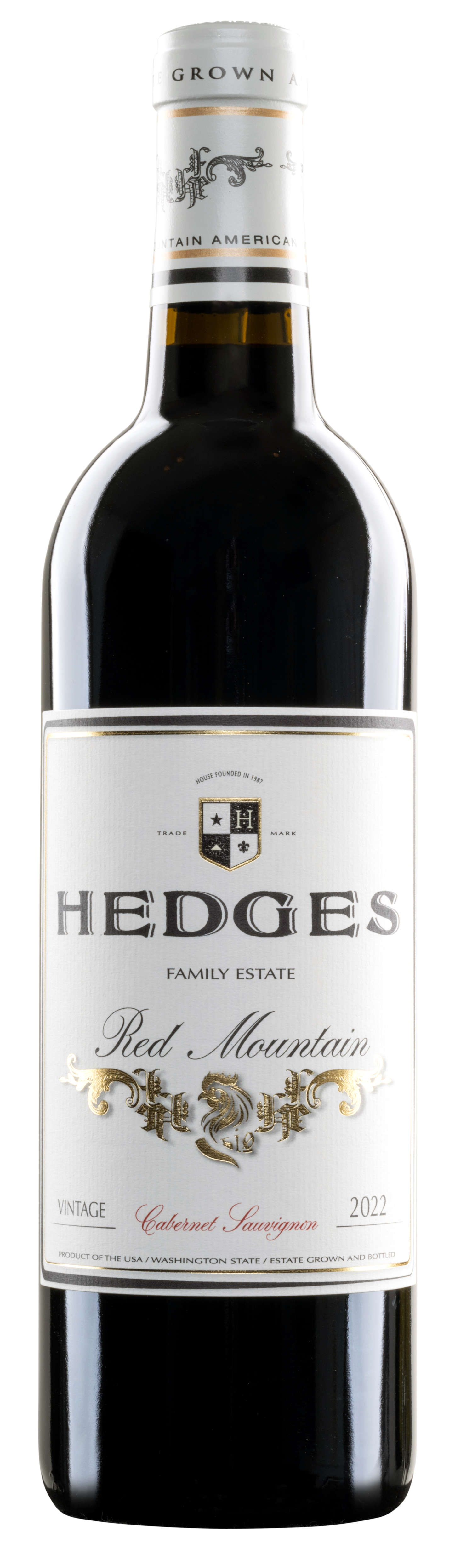 Hedges Family Estate Red Mountain Cabernet Sauvignon 2022 Front Bottle Shot