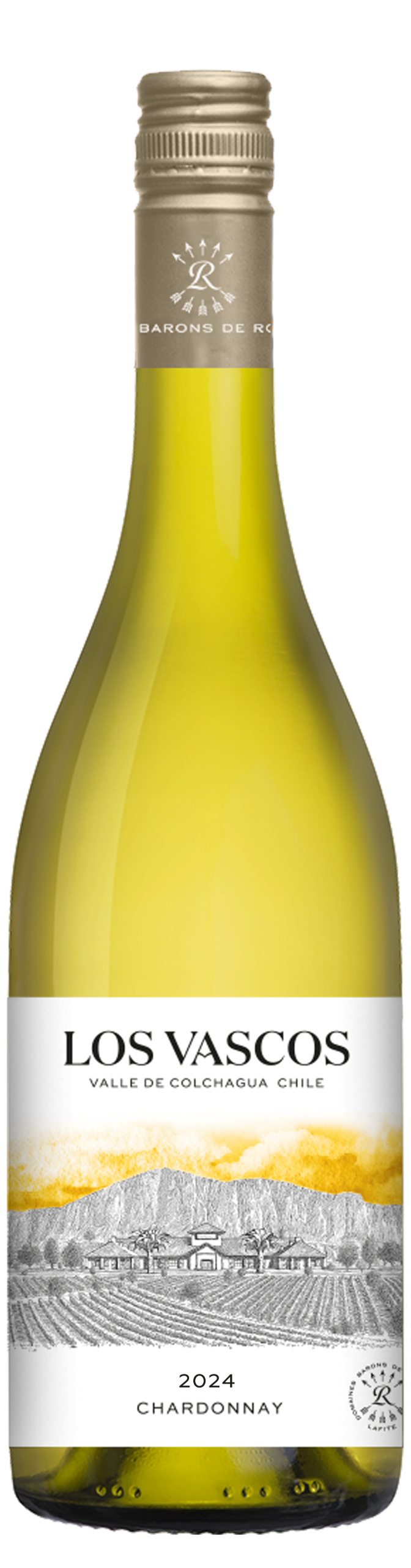 Los Vascos Chardonnay 2024 Front Bottle Shot