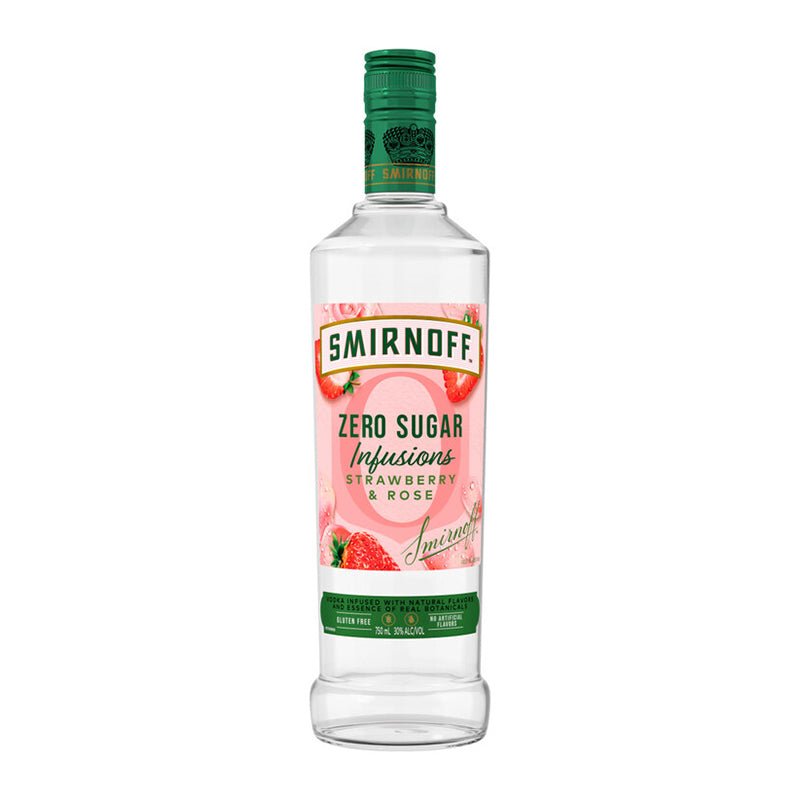 Smirnoff Strawberry & Rose Zero Sugar Infusions Flavored Vodka 750ml