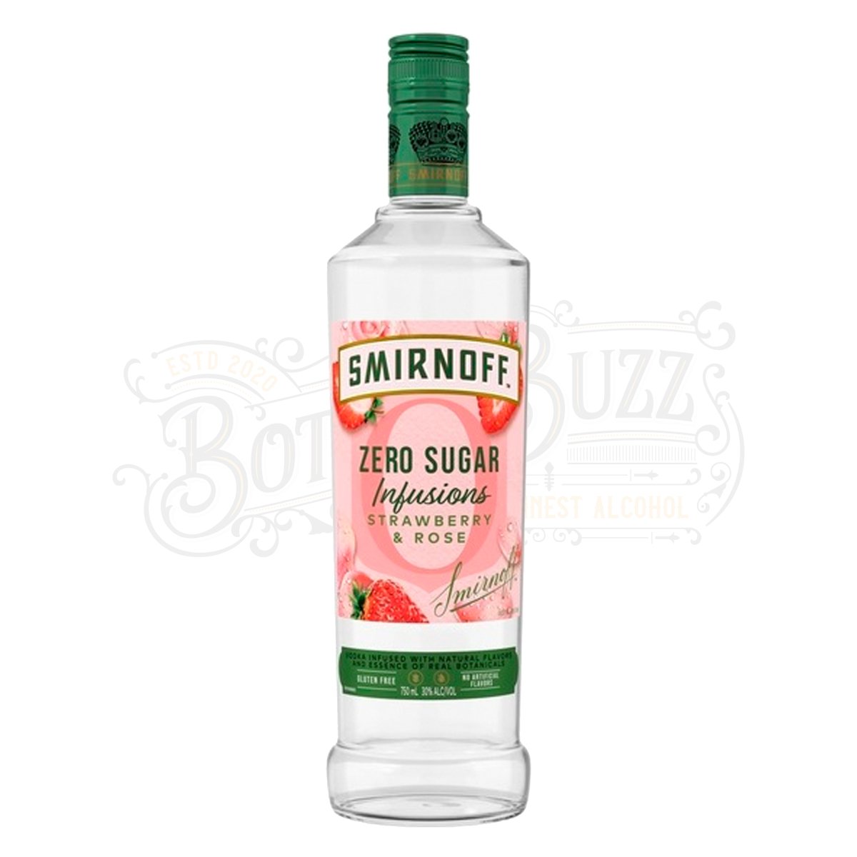 Smirnoff Strawberry & Rose Flavored Vodka Zero Sugar Infusions